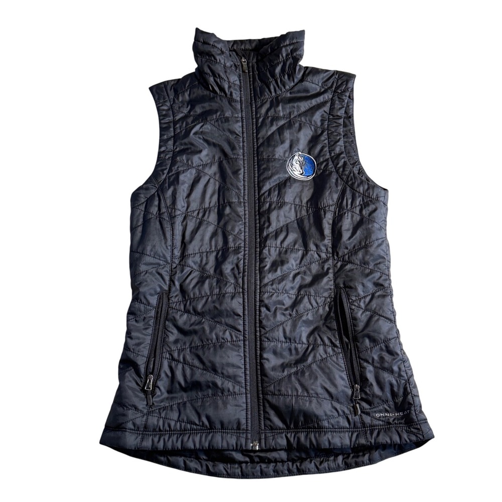 Columbia Dallas Mavericks Omni-Heat Puffer Vest Womens XS‎ Black NBA Basketball